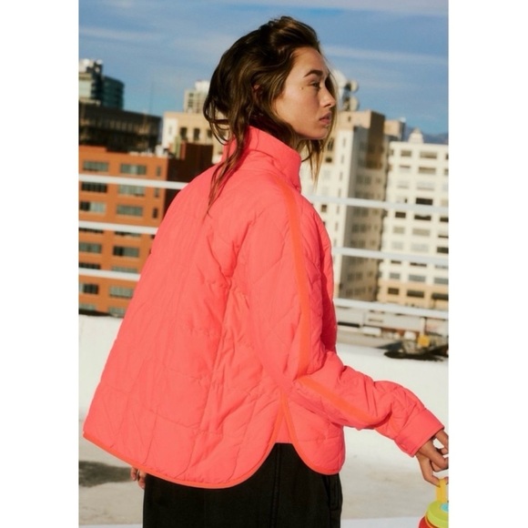 NWT Free People Pippa Packable Puffer Jacket Hot Watermelon FP Movement Medium - Picture 11 of 11